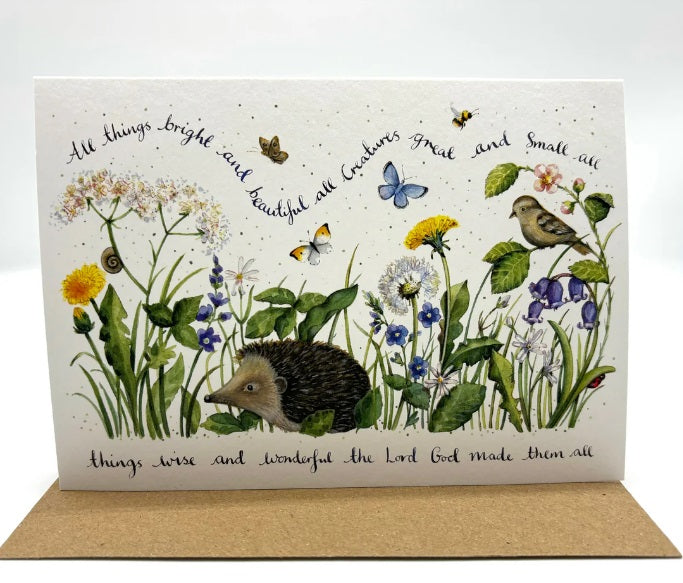 All Things Bright And Beautiful Card (Blank Inside) - Re-vived