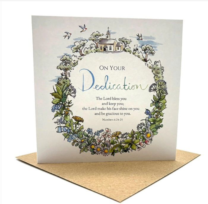 Dedication Wildflowers Card (Blank Inside) - Re-vived