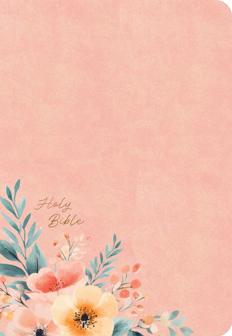 CSB Large Print Personal Size Reference Bible, Peach - Re-vived