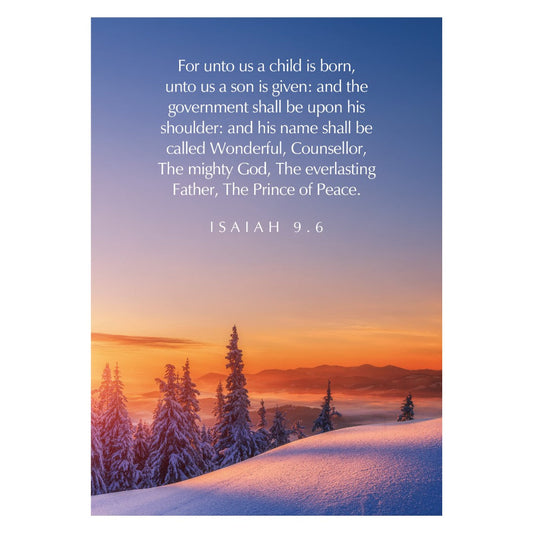 Greetings Cards: 'For Unto Us A Child Is…' Is. 9.6 - Re-vived