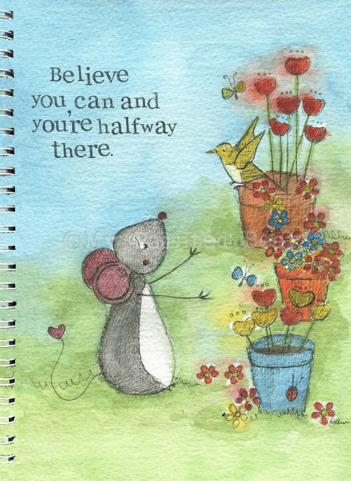Spiral Notebook Journal 50 Pages Believe You Can - Re-vived