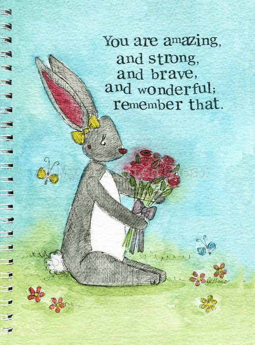 Spiral Notebook Journal 50 Pages You Are Amazing Single Card - Re-vived