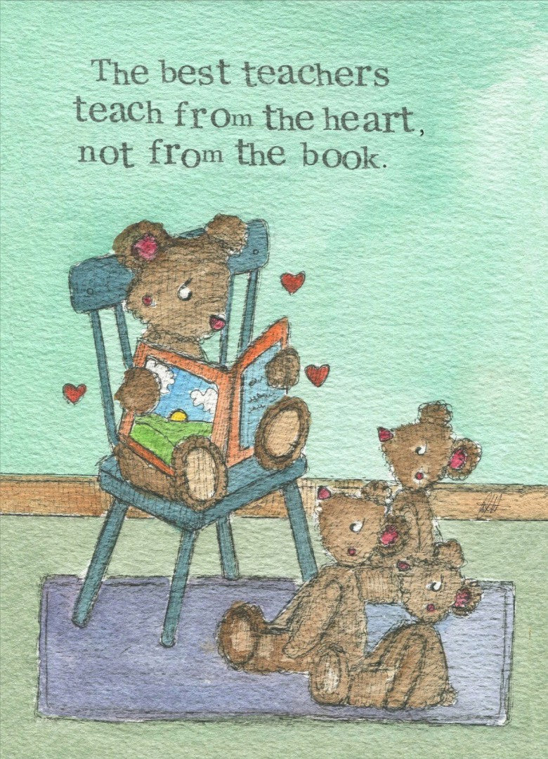 Teacher Print From The Heart Single Print - Re-vived