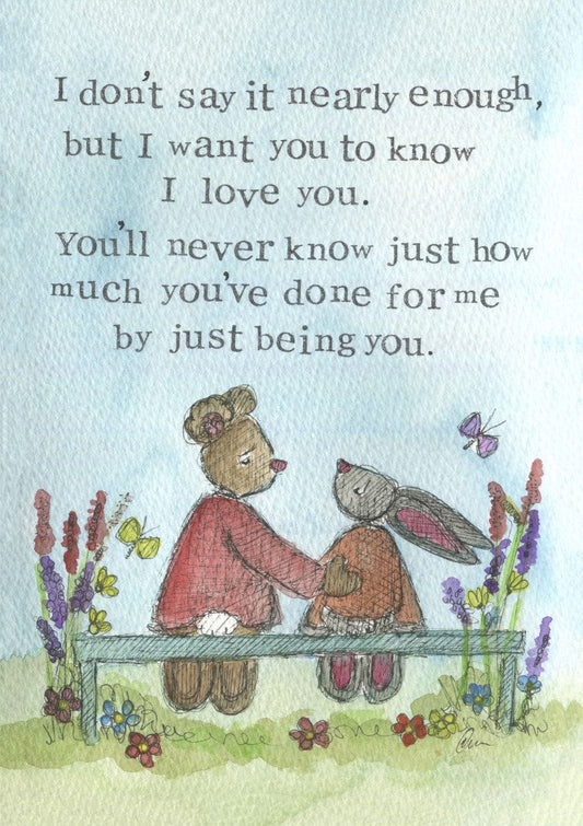Encouragement Card I Want You To Know Single Card - Re-vived