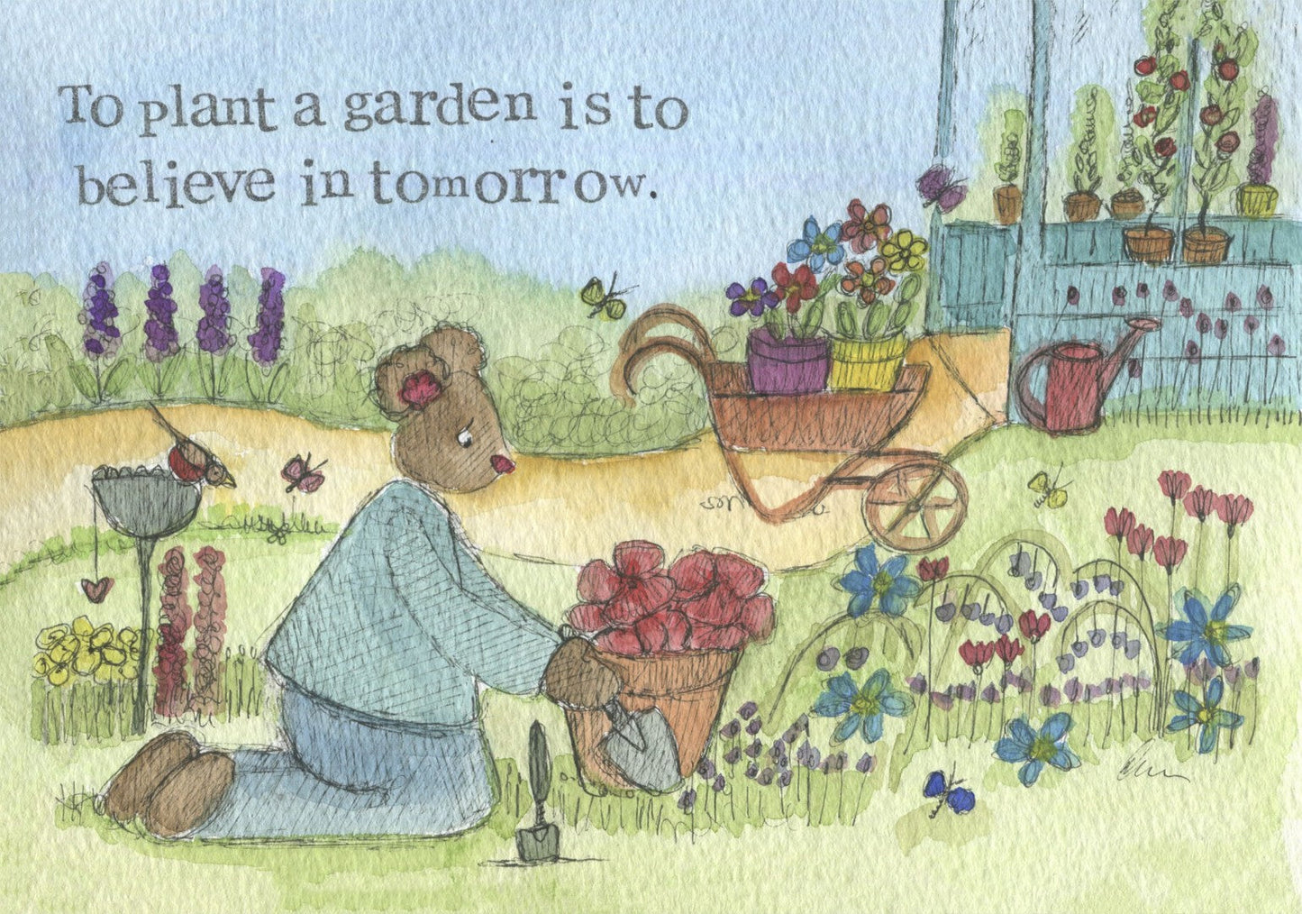 To Plant A Garden Faith And Hope Encourgement Single Print - Re-vived