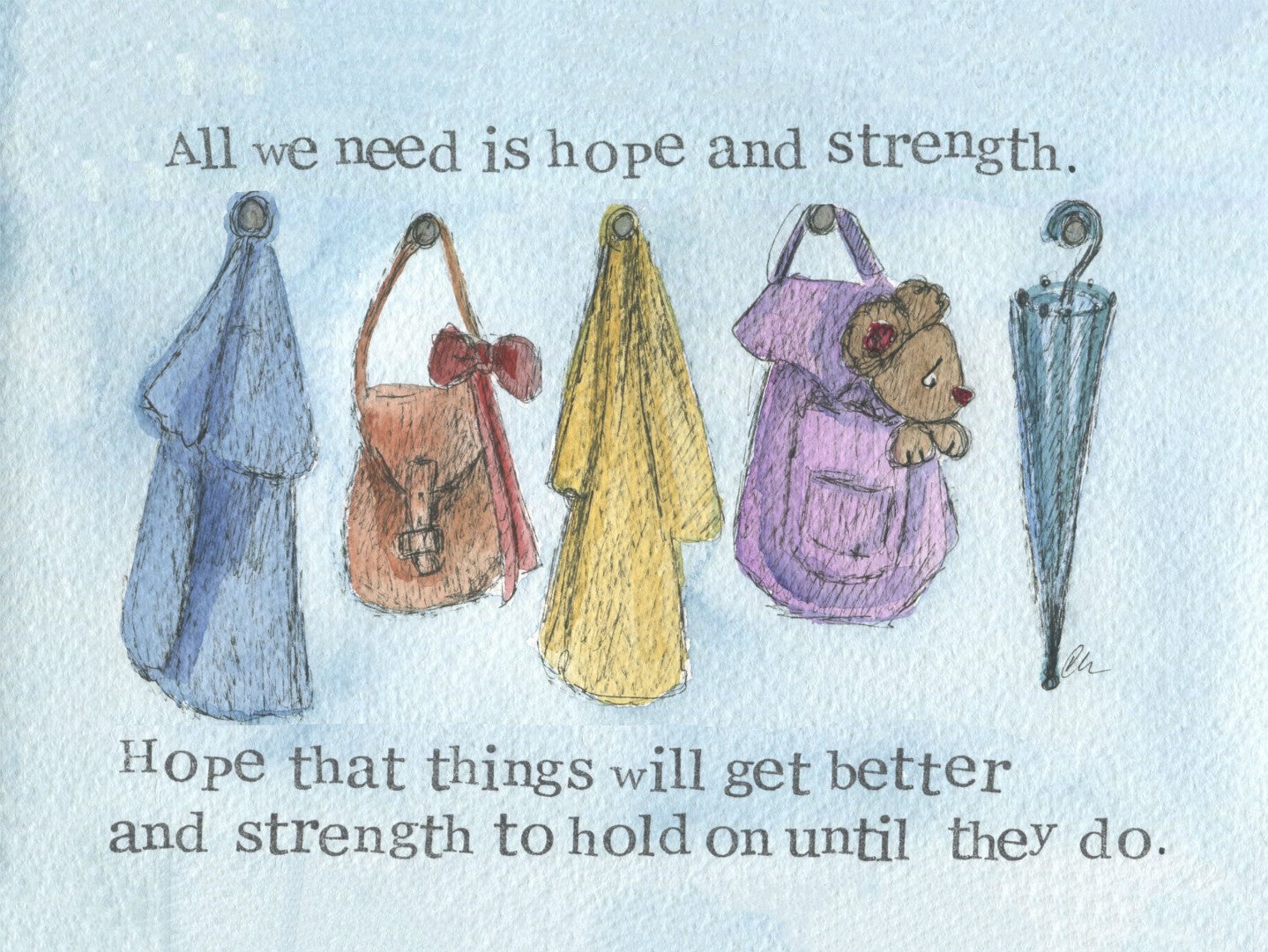 Hope And Strength Encourgement Print - Re-vived