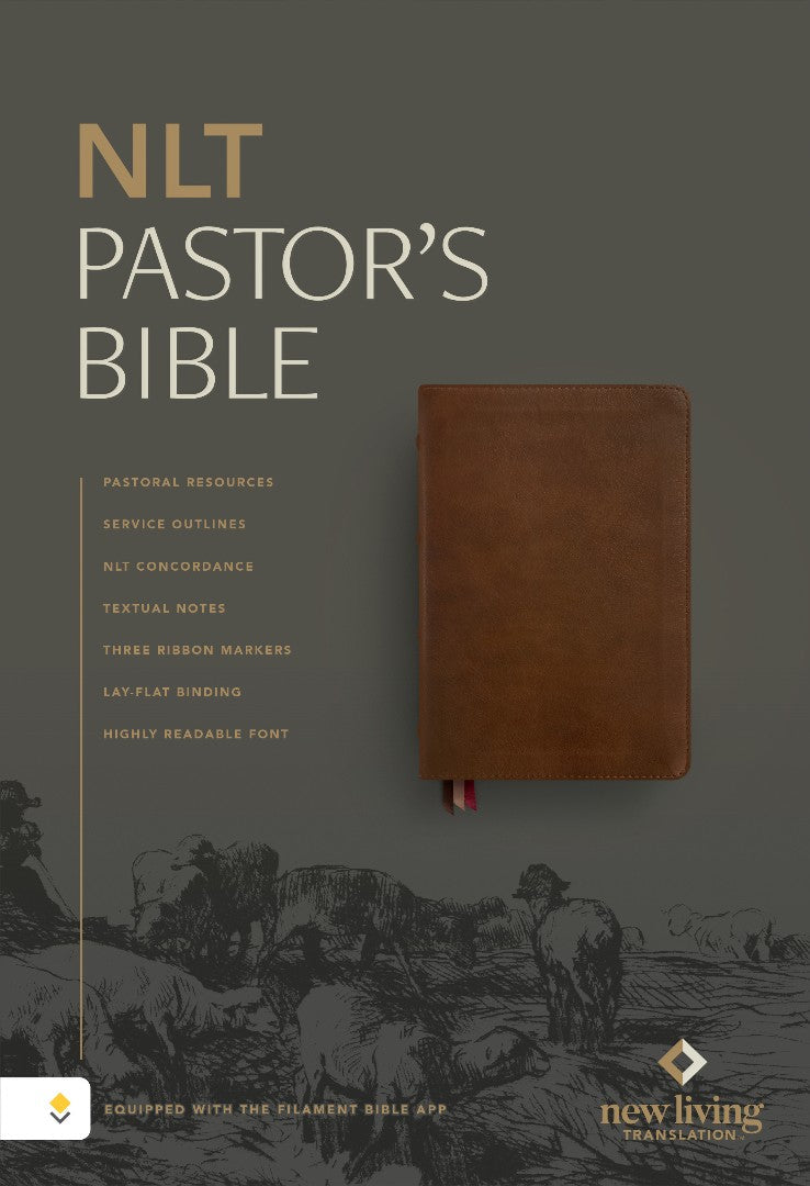 NLT Pastor's Bible, Filament Enabled, Brown - Re-vived