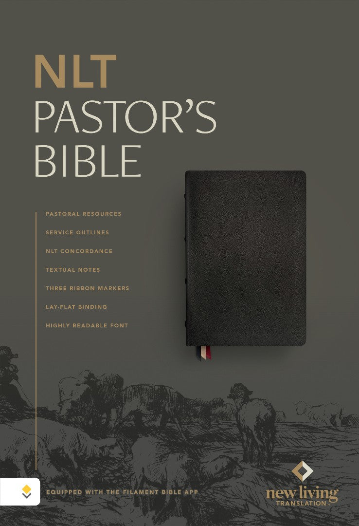 NLT Pastor's Bible, Filament Enabled, Genuine Leather, Black - Re-vived