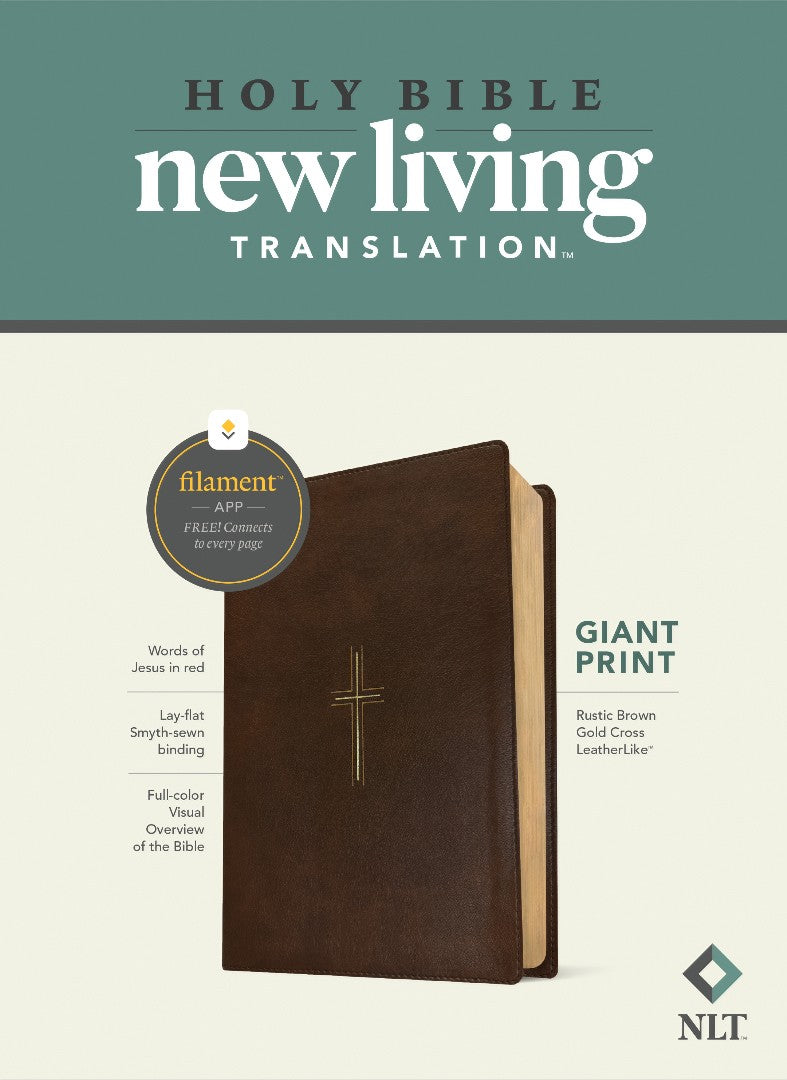 NLT Giant Print Bible, Filament Enabled, Rustic