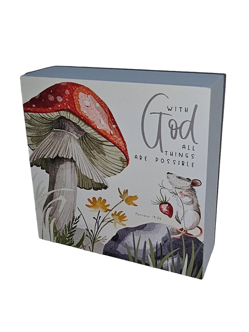 With God All Things Are Possible Mouse And Strawberry - Re-vived