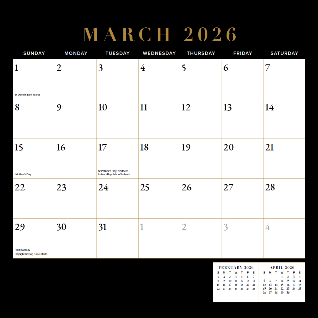 The Chosen 2026 Wall Calendar (UK + IRL Edition) - Re-vived