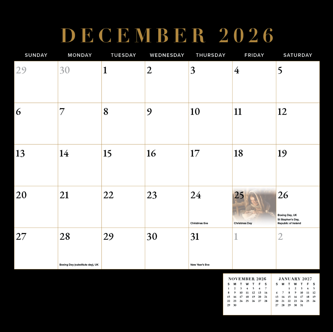 The Chosen 2026 Wall Calendar (UK + IRL Edition) - Re-vived