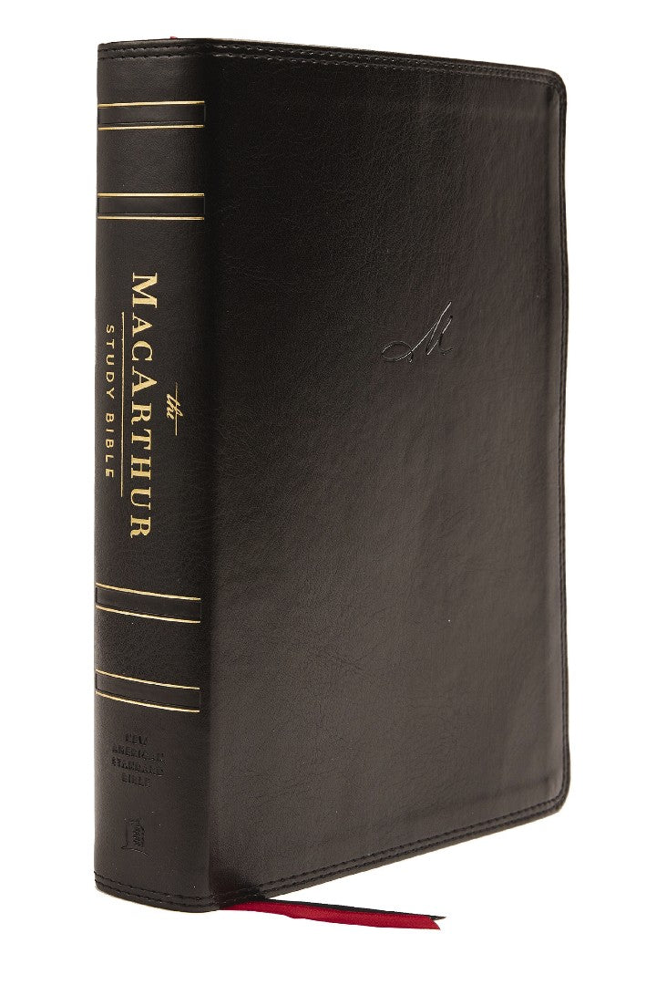 NASB Macarthur Study Bible, 2nd Edition, Leathersoft, Black - Re-vived