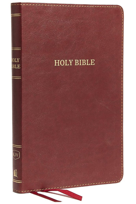 KJV Holy Bible: Thinline, Burgundy Leathersoft, Red Letter - Re-vived