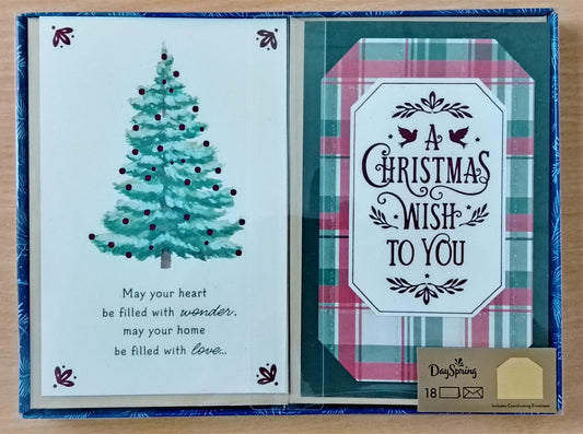 Christmas Boxed Cards: Plaid & Tree Assortment (Box of 18) - Re-vived