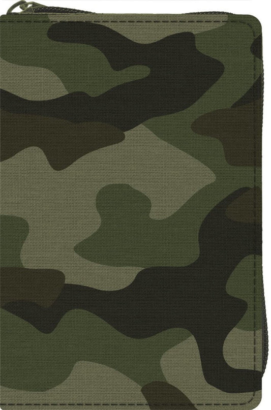 ESV Compact Bible, Canvas with Zipper, Camo Design - Re-vived