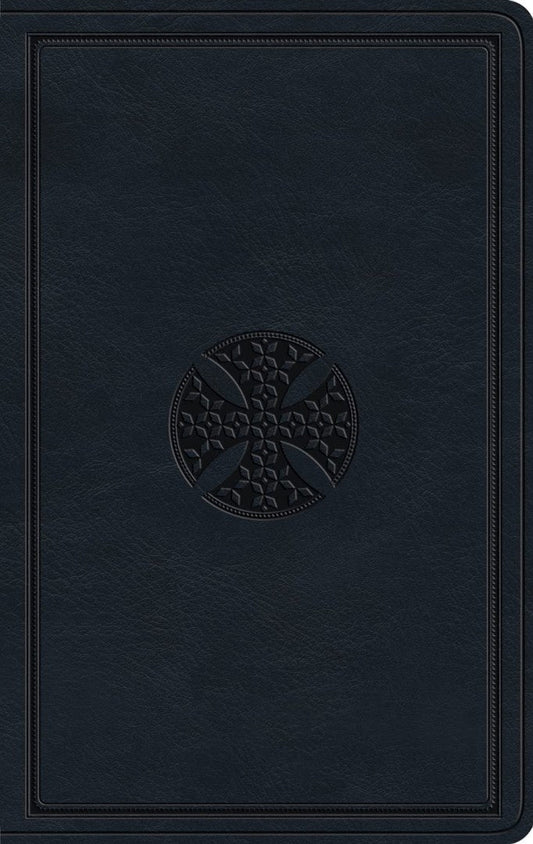 ESV Large Print Value Thinline Bible, Navy, Mosaic - Re-vived