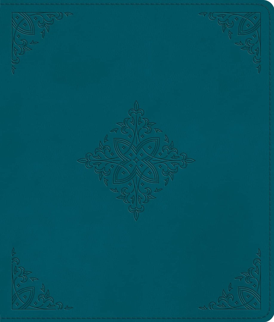 ESV Journaling Bible, Deep Teal, Fleur-De-Lis Design - Re-vived