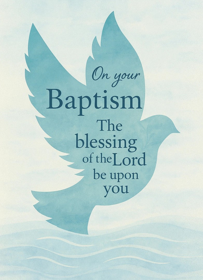 On Your Baptism Dove Card (pack of 6) - Re-vived