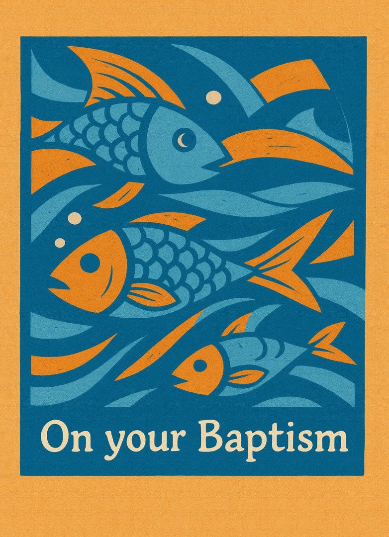 On Your Baptism Fish Card (pack of 6) - Re-vived