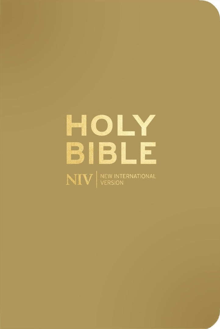 NIV Pocket Latte Bible with Gold Zip - Re-vived