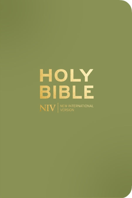 NIV Pocket Olive Green Bible with Gold Zip - Re-vived