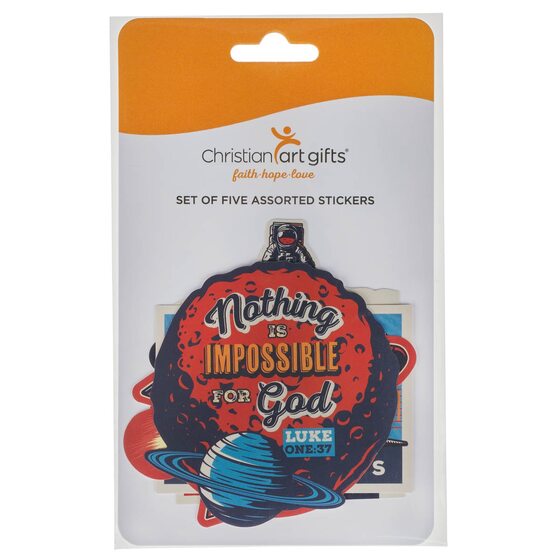 Be Brave Sticker Set - Joshua 1:9 - Pack of 5 - Re-vived
