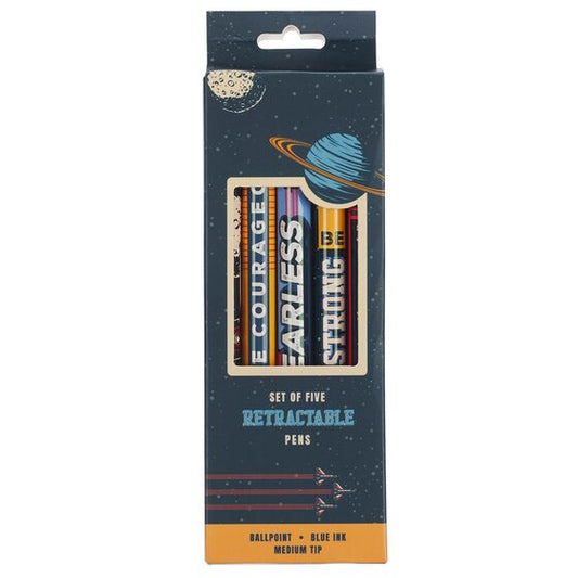 Be Courageous Blue Ink Ballpoint Pen Set - Joshua 1:9 - Re-vived