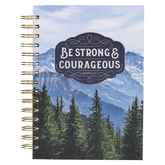 Journal Wirebound Trees Be Strong & Courageous Josh. 1:9 - Re-vived