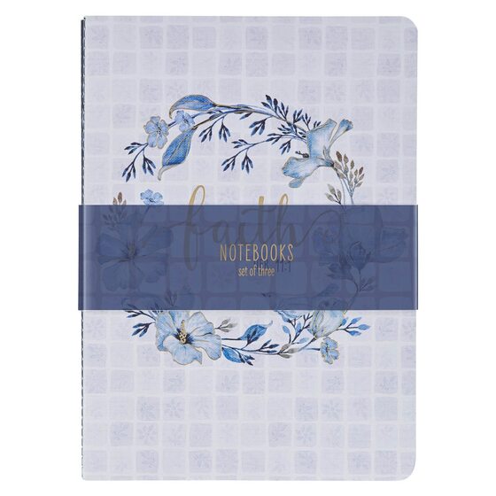 Notebook Set 3Pc Faith Grace Love - Re-vived