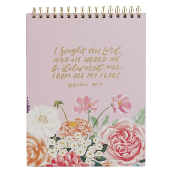 Wirebound Notepad I Sought The Lord Ps. 34:4 - Re-vived