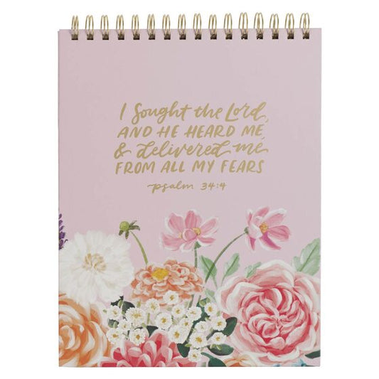 Wirebound Notepad I Sought The Lord Ps. 34:4 - Re-vived