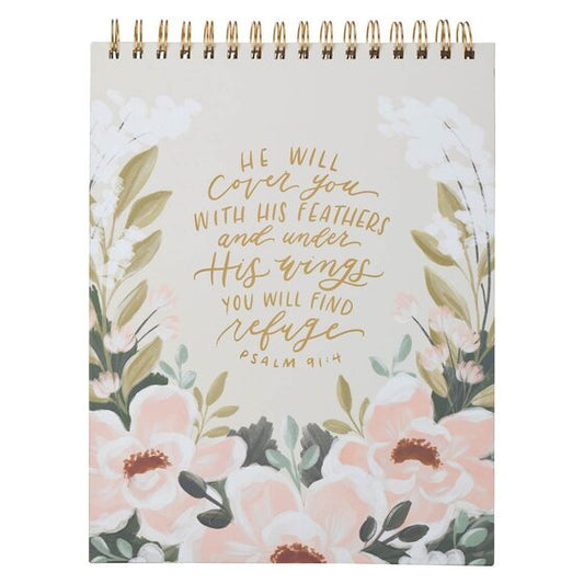 Wirebound Notepad He Will Cover You Ps. 91:4 - Re-vived