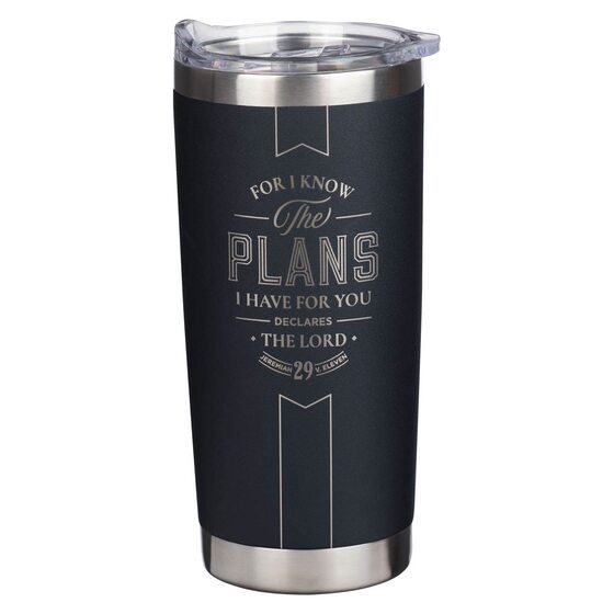 The Plans Black Stainless Steel Travel Tumbler - Re-vived