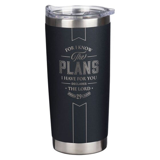 The Plans Black Stainless Steel Travel Tumbler - Re-vived