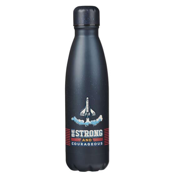 Water Bottle Ss Navy Strong And Courageous Josh. 1:9 - Re-vived