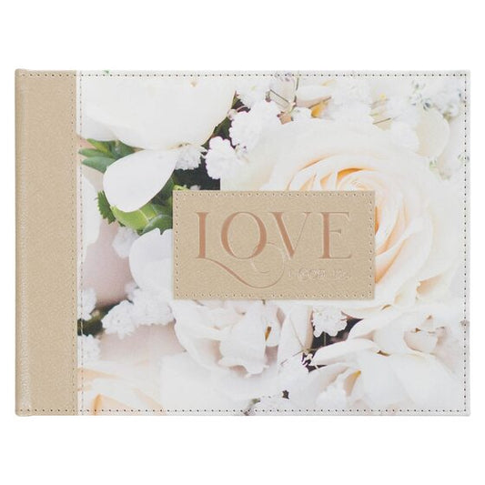 Guest Book Love Floral 1 Cor. 13:4 - Re-vived