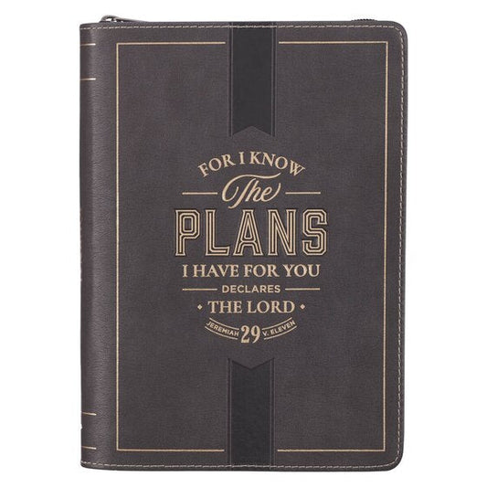 Journal Classic Zip Black I Know The Plans Jer. 29:11 - Re-vived