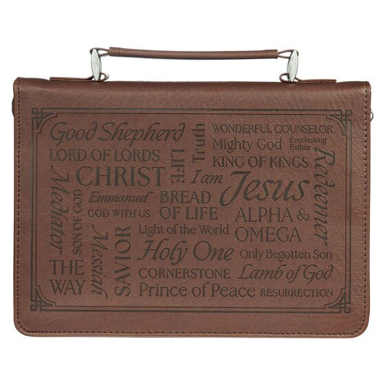 Bible Cover Classic Brown Names Of Jesus Isa. 9:6 - Re-vived