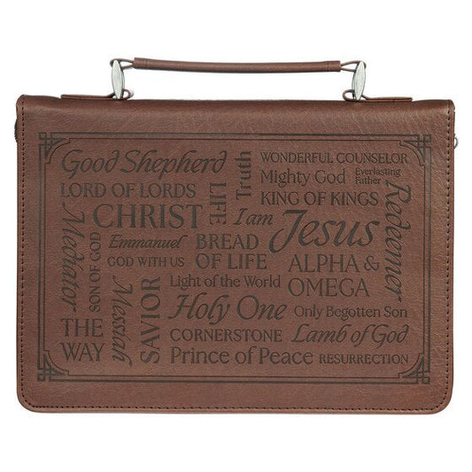 Bible Cover Classic Brown Names Of Jesus Isa. 9:6 - Re-vived