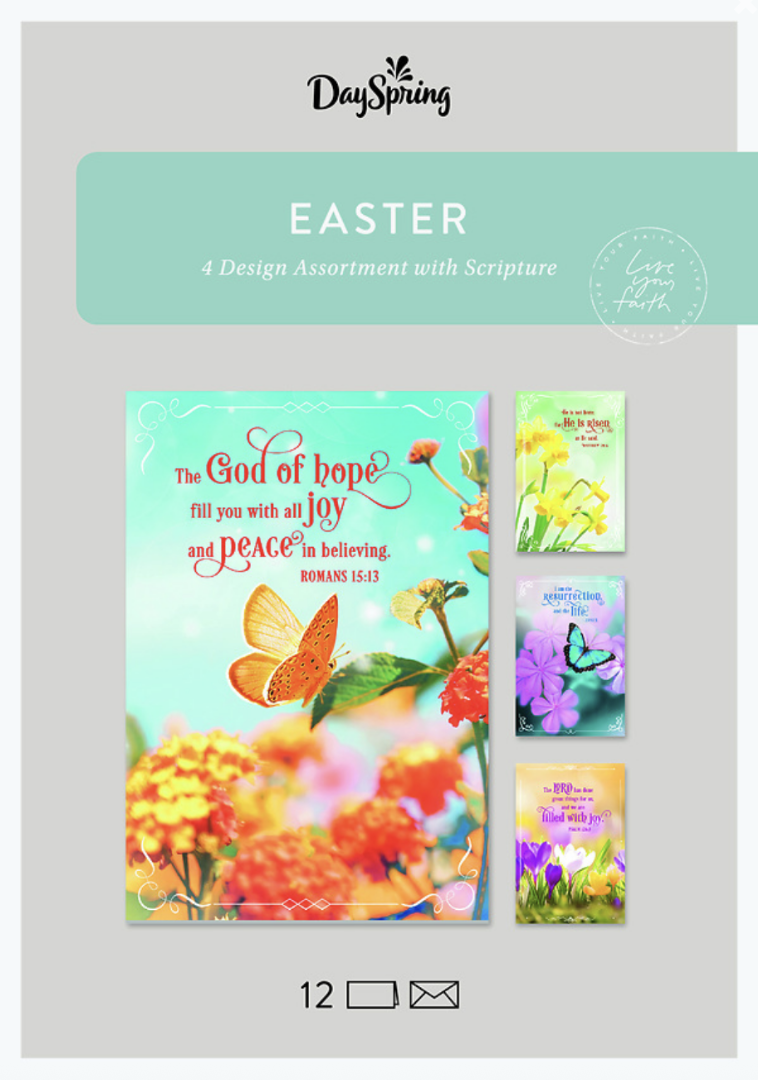 Easter - Springtime Inspired Assortment - 12 Boxed Cards - Re-vived