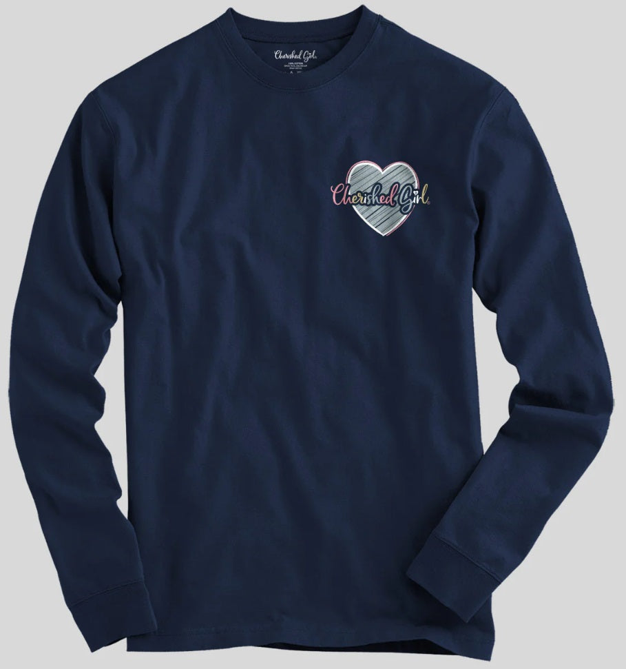 Happy Is She Long Sleeve Tee Large - Re-vived