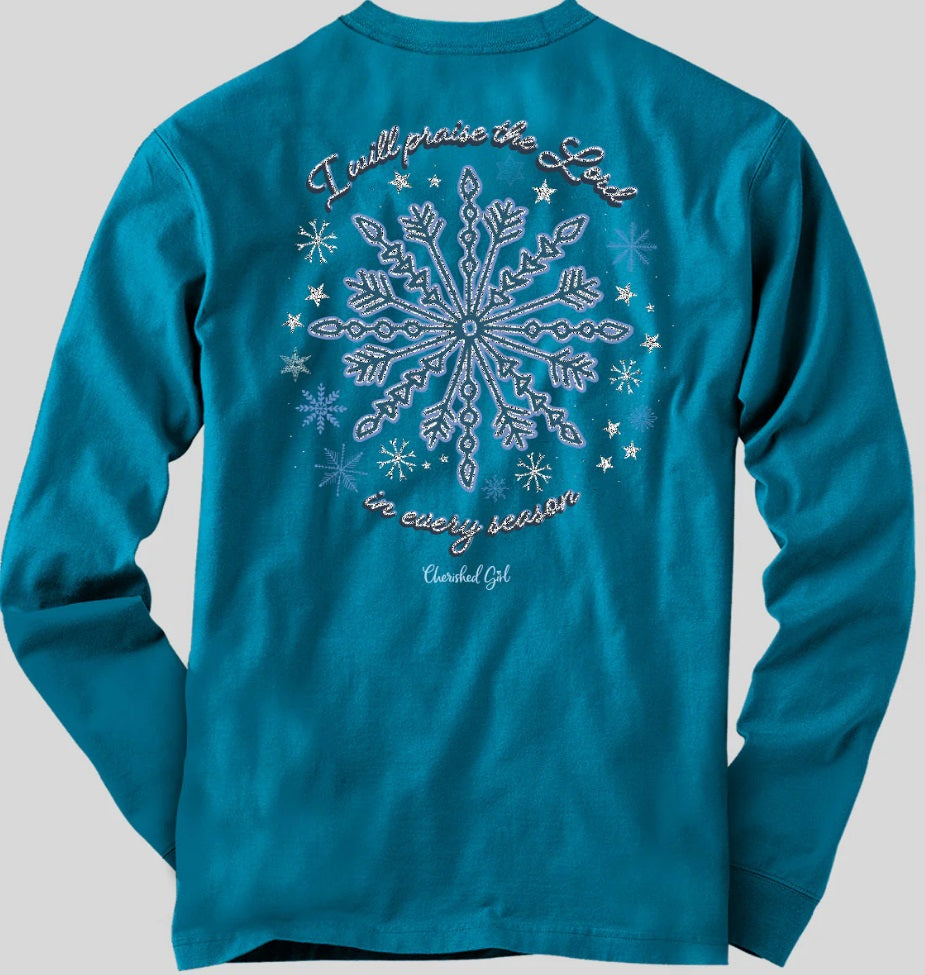Snowflake Long Sleeve Tee Medium - Re-vived
