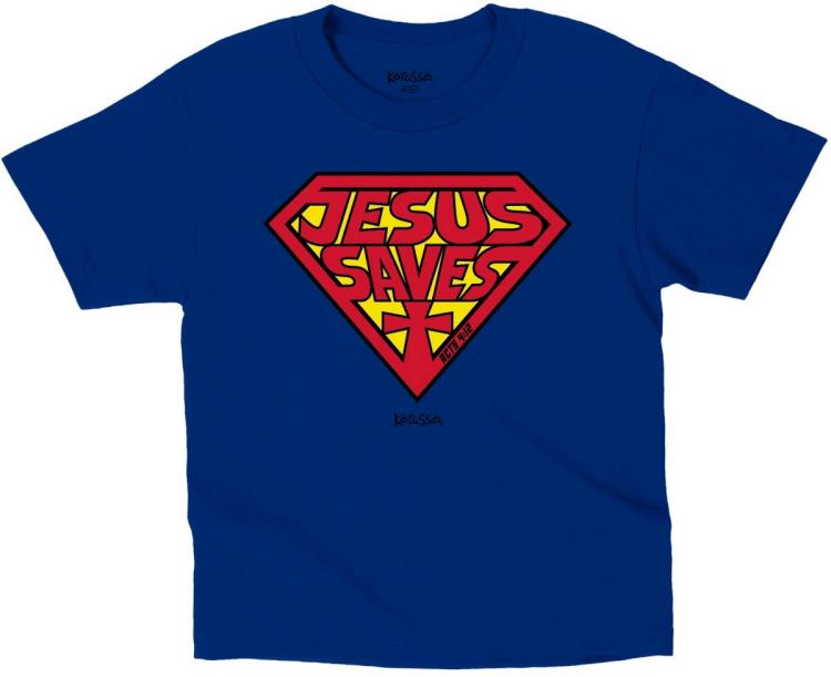 Jesus Saves Kids T-Shirt Large - Re-vived