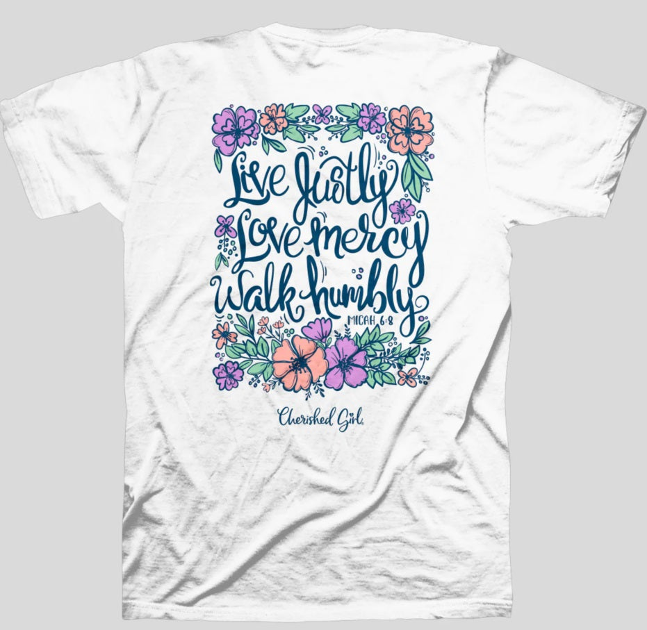 Live Justly Cherished Girl T-Shirt 2XL - Re-vived