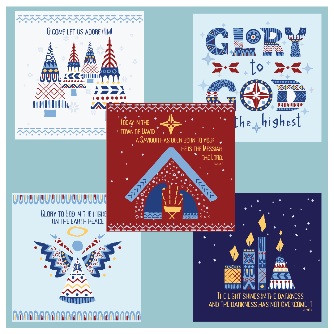 Scandi 10 Mixed Christmas Cards (pack of 10)