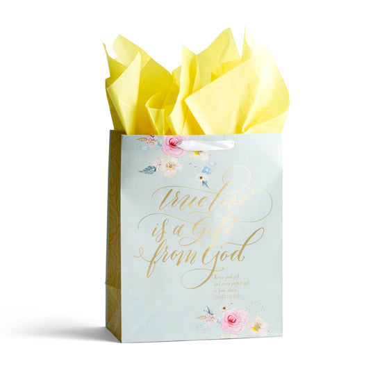 True Love Is A Gift - Large Gift Bag With Tissue - Re-vived