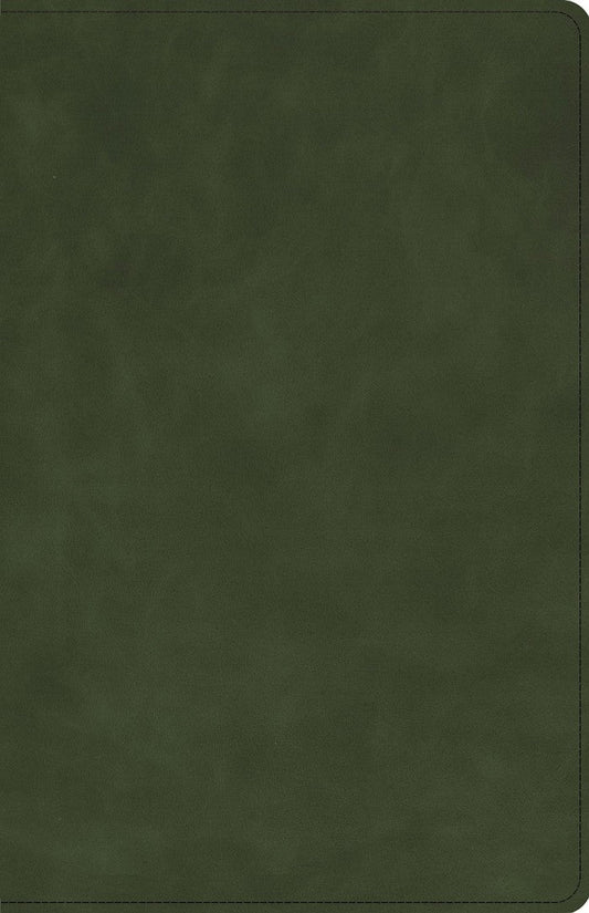 CSB Large Print Personal Size Reference Bible, Olive - Re-vived