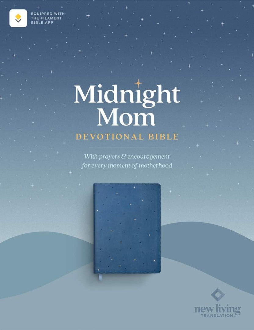 NLT Midnight Mom Devotional Bible, Starlit Navy - Re-vived