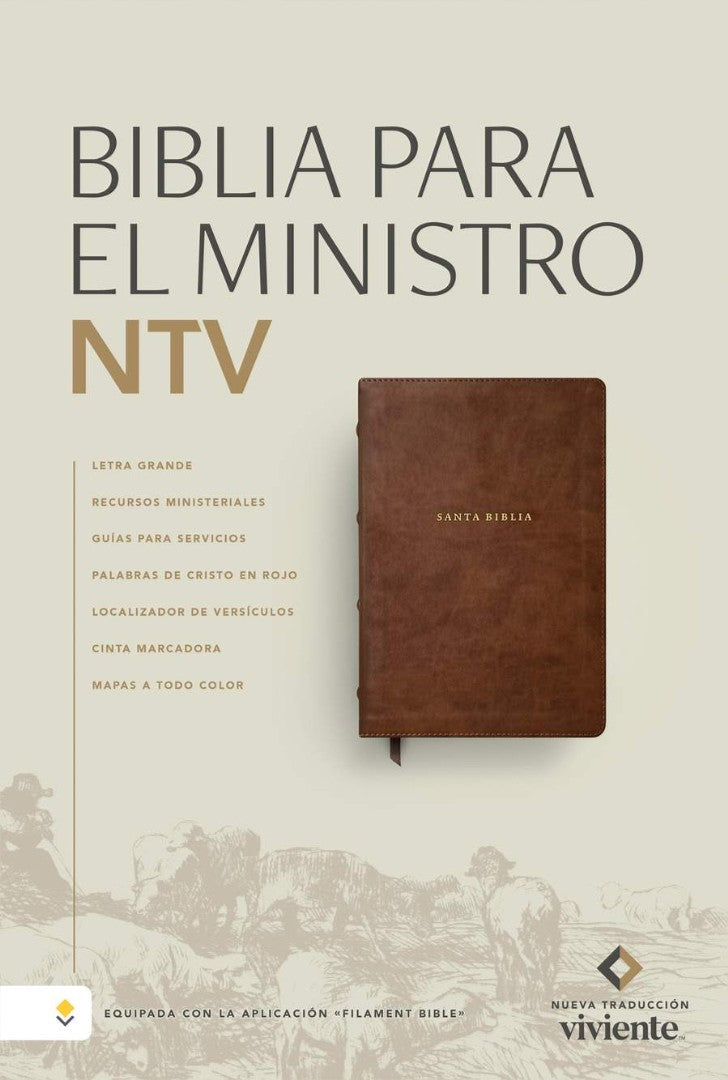 Biblia Para el Ministro NTV, Letra Grande Con Filament - Re-vived